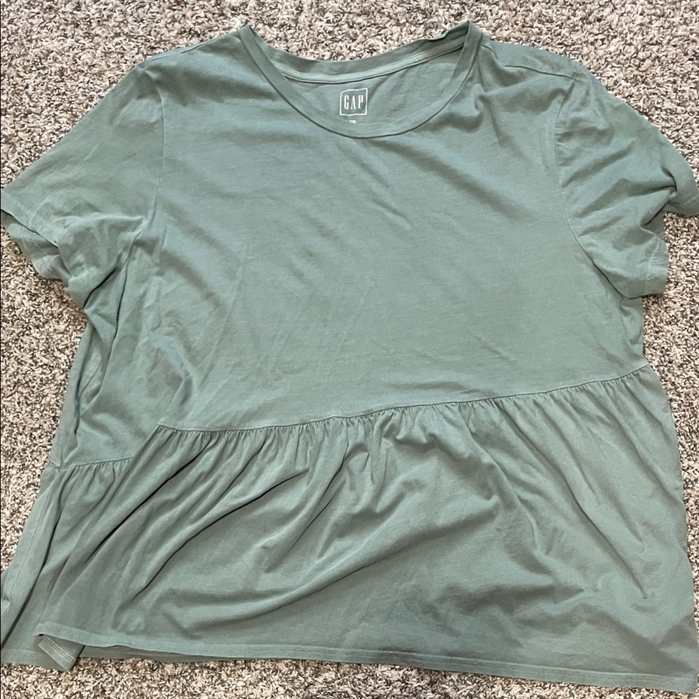 GAP Women's Short Sleeve Green Top
